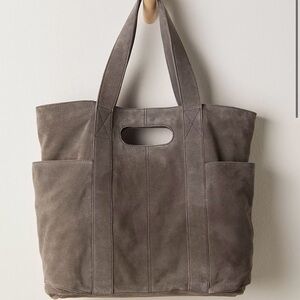 FP Movement by Free People Gray Suede Tote Bag